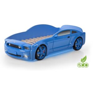 Łóżko samochód MEBELEV MG 3D full, niebieskie, 51x84x184,5 cm