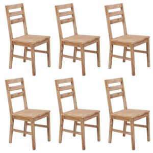 Krzesła jadalniane, 6 szt., lite drewno akacjowe