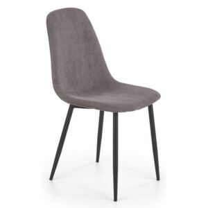 Minimalistyczne krzesło Semi - popiel