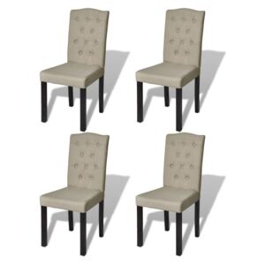 Krzesła kuchenne PERVOI, beżowe, 42x53x95 cm, 4 szt