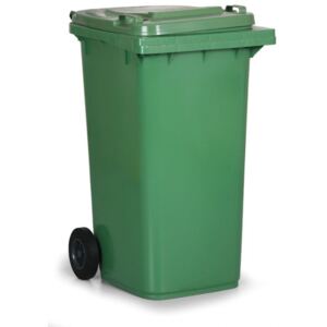 Plastikowy pojemnik na odpady 240 litrów, zielony