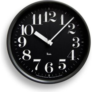 Zegar ścienny Riki Steel Clock z cyframi arabskimi czarny