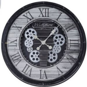Zegar na ścianę, industrialny, czarny, Ø 50 cm