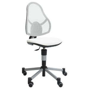 Krzesło biurowe dziecięce Deluxe - białe