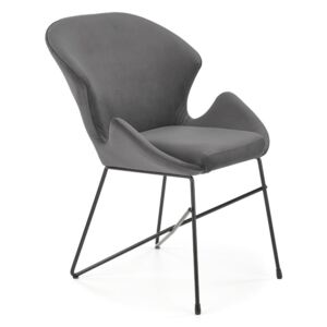 Krzesło K458 VELVET szare ☞ Kupuj w Sprawdzonych i wysoko Ocenianych sklepach