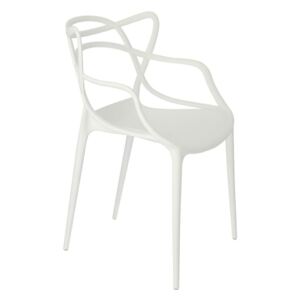 Białe nowoczesne krzesło do jadalni kuchenne