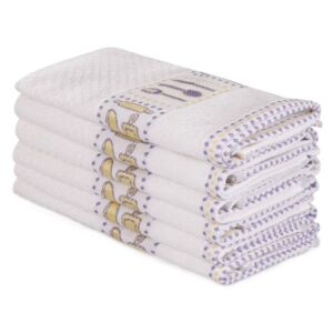 Zestaw 6 beżowych ręczników bawełnianych Beyaz Cantajo, 30x50 cm