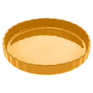 Naczynie do zapiekania, ceramika, Ø 28 cm, żółte