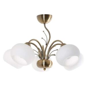 Lampex Madison 5 823/5 plafon lampa sufitowa 5x60W E27 złoty / biały