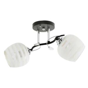 Lampex Dukat 2 817/2 plafon lampa sufitowa 2x60W E27 czarny / biały
