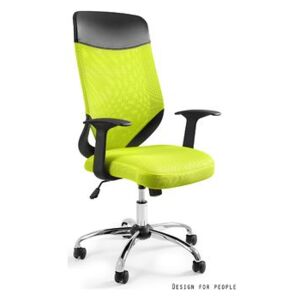 Fotel biurowy MOBI PLUS Unique Czarno-limonkowy ✂Zapytaj o RABAT✂️