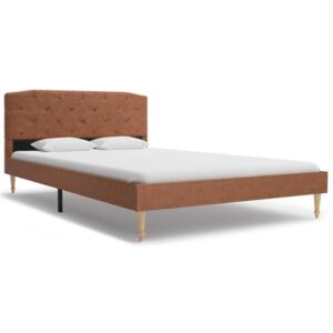 Rama łóżka tapicerowana tkaniną PERVOI, brązowa, 120x200 cm