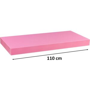 Półka ścienna STILISTA Volato wolnowisząca różowa, 110 cm