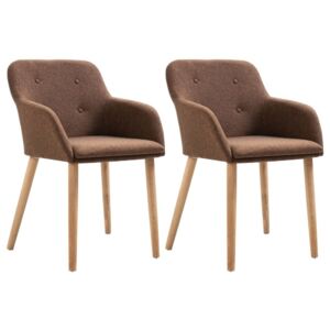 Krzesła PERVOI, brązowe, 2 szt., 52x57x76,5 cm
