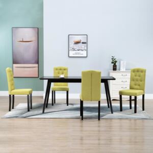 Krzesła stołowe PERVOI, zielone, 4 szt., 42x51,5x95 cm