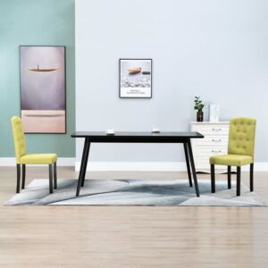 Krzesła stołowe PERVOI, zielone, 2 szt., 42x51,5x95 cm