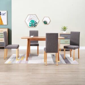 Krzesła stołowe PERVOI, szare, 4 szt., 42x51x95 cm