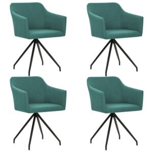 Krzesła do jadalni obrotowe PERVOI, zielone, 4 szt