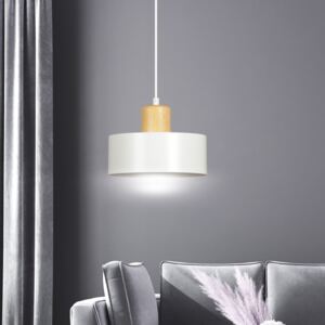 TORIN 1 WHITE 1046/1 nowoczesna lampa sufitowa biała drewniane elementy