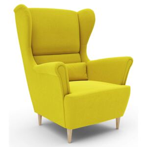 Fotel uszak żółty CLASSIC / Tkanina Rico 10