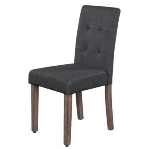 Krzesło Tapicerowane Drewniane Dx17-1 Materiał Ciemnoszary