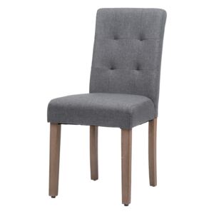 Krzesło Tapicerowane Drewniane Dx17-1 Materiał Jasnoszary