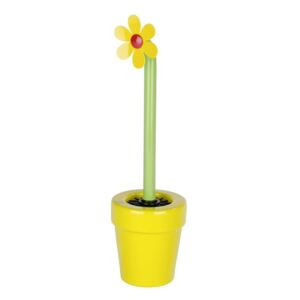 Komplet WC WENKO Lucky Flower, żółty, 42 cm