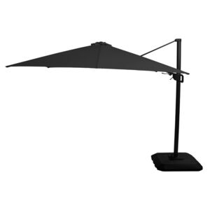 Czarny kwadratowy parasol Hartman Deluxe, 300 x 300 cm