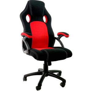 Czarno-czerwony fotel gamingowy - Awerte 3X