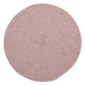 Różowa mata stołowa z domieszką bawełny Tiseco Home Studio, ø 38 cm