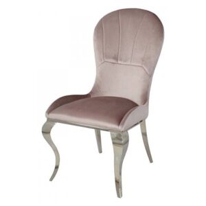 Krzesło glamour Tiffany Dusty Pink - nowoczesne krzesło tapicerowane