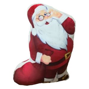 Poduszka 3D Święty Mikołaj mikro plusz - wygląd