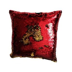Poszewka z cekinami MAGIC 40 x 40 cm - czerwony / złoty