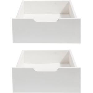 Zestaw dwóch białych szuflad np. pod łóżko dziecięce