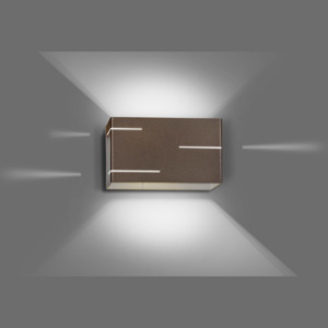 LASER WENGE 824/4 nowoczesny kinkiet ścienny LED brązowy