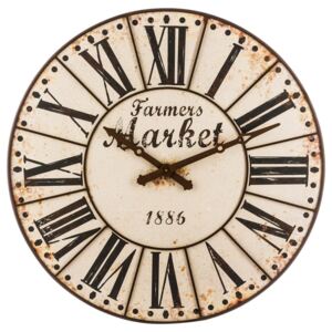 Zegar naścienny w stylu vintage, czarujący dodatek w dużym rozmiarze