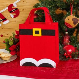 Czerwona torebka filcowa na prezenty Neviti Santa