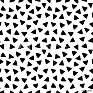 Fototapeta Czarny i biały trójboki wręczają patroszonego prostego geometrycznego bezszwowego
