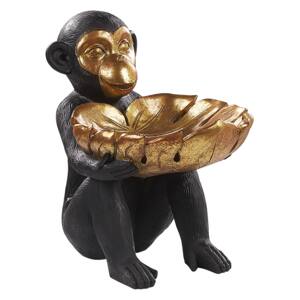 Nowoczesna dekoracyjna figurka czarno-złota motyw zwierzęcy Somone Beliani