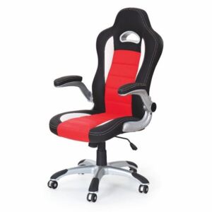 Fotel dla graczy STYLE FURNITURE Lily, czarno-czerwony, 63x65x117-127 cm