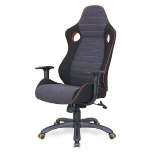 Fotel dla graczy STYLE FURNITURE Superior, szaro-pomarańczowy, 64x65x120-130 cm