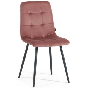 Krzesło welurowe DC-6401 różowe #44