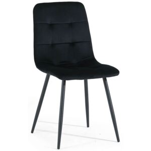 Krzesło welurowe DC-6401 czarne #66