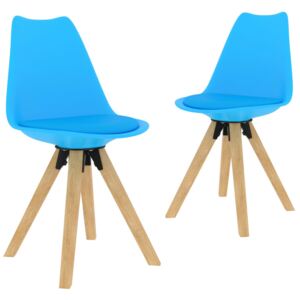 Krzesła stołowe, 2 szt., niebieskie