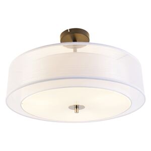 Moderne plafondlamp wit 50 cm 3-lichts - Drum Duo Oswietlenie wewnetrzne