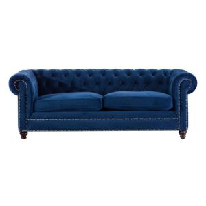 Sofa Chesterfield Classic Velvet indigo blue 3os. rozkładana