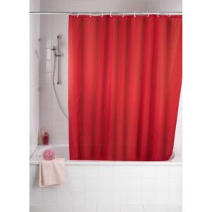 Zasłona prysznicowa, tekstylna, kolor czerwony, 180x200 cm, WENKO