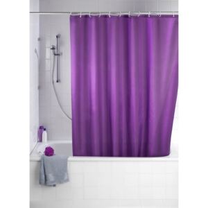Zasłona prysznicowa, tekstylna, kolor fioletowy, 180x200 cm, WENKO