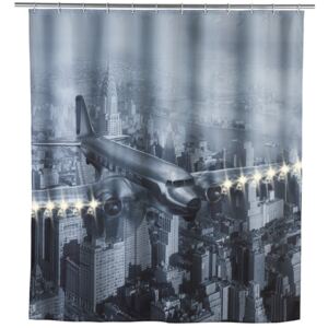 Zasłona prysznicowa OLD PLANE tekstylna z oświetleniem LED, 180x200 cm, WENKO