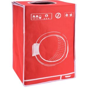 Pojemnik na pranie WASHING MACHINE w kolorze czerwonym, 60 litrów
